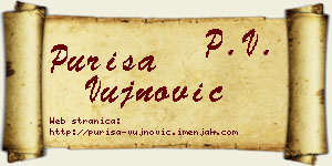 Puriša Vujnović vizit kartica
